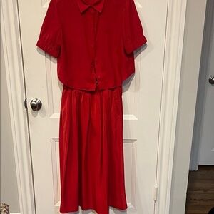 Zara Red Midi Dress